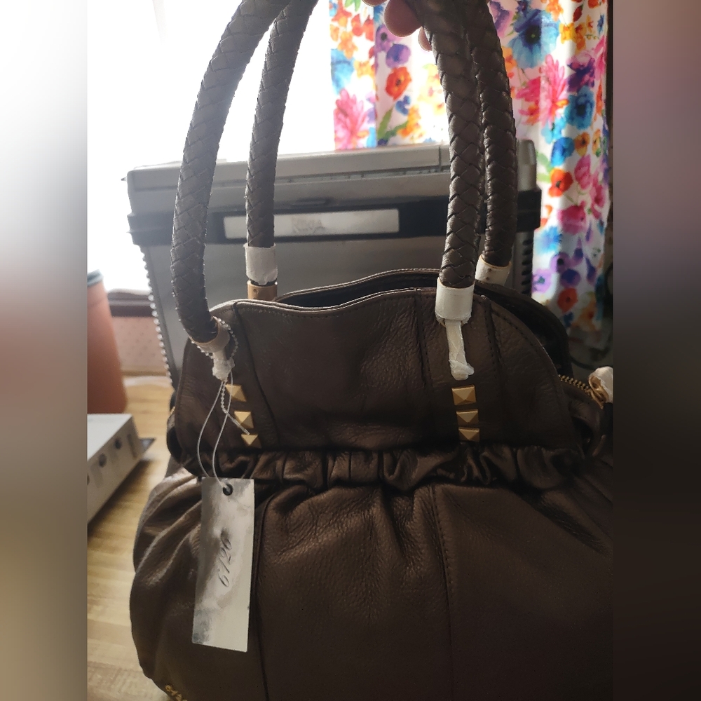 lindsay lohan Davis New With Tags Bag Bronze Medium Size Still Partially Wrapped
